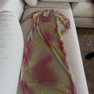 Elegant Multicolor Mesh Dress